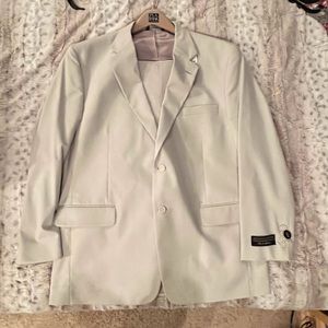 NEW Jos. A. Bank beige 2 pc suit 46reg jacket 41 reg pants